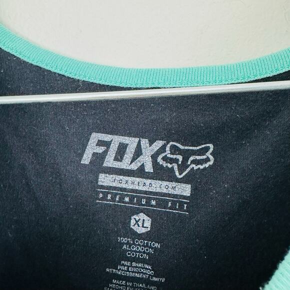 FOX Black And Blue Sleeveless T Shirt Men’s Size XL - Picture 2 of 6
